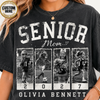 Personalized 2027 Senior Bootleg Football Shirt, Custom Football Mom Tee With Name & Number
