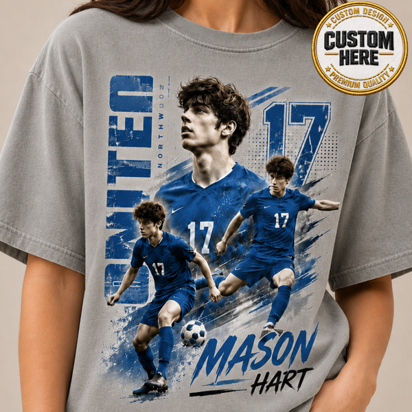 Personalized Soccer Player Shirt, Custom Team Name Tee, School Spirit Style