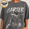 Personalized Baseball Player Shirt, Custom Name & Team Tee, Retro 90s Bootleg Style