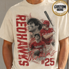 Custom Baseball Player Shirt, Personalized Team Name & Number Tee, Bootleg Style