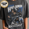 Custom Baseball Bootleg Shirt, Personalized Player Graphic Tee With Name & Number