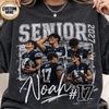 Custom 90s Bootleg Senior Football Mom Shirt, Retro Player Photo Tee
