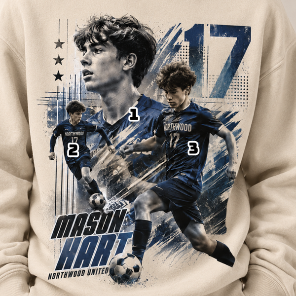 Custom Soccer Dad Shirt, Personalized Player Graphic Tee With Name & Number