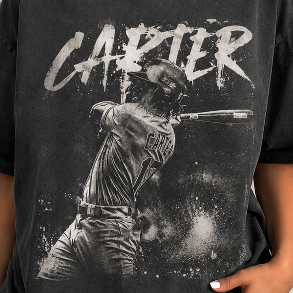 Personalized Baseball Player Shirt, Custom Name & Team Tee, Retro 90s Bootleg Style