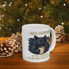Funny Cat Coffee Mug Grumpy Black Cat Humor Cup 11oz Gift Morning Drink