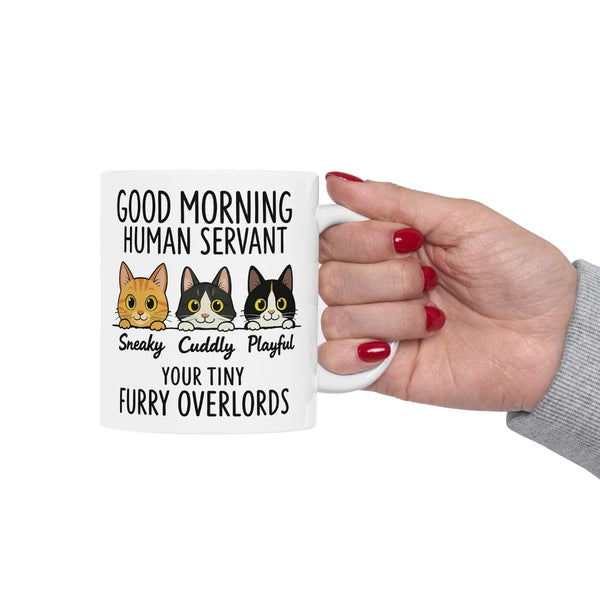 Funny Cat Mug 11oz – Cute Kitten Ceramic Coffee Cup Gift for Cat Lovers & Friend