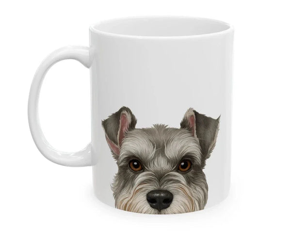 Cute Schnauzer Dog Print Ceramic Coffee Tea Mug Cup with Handle Gift 11oz