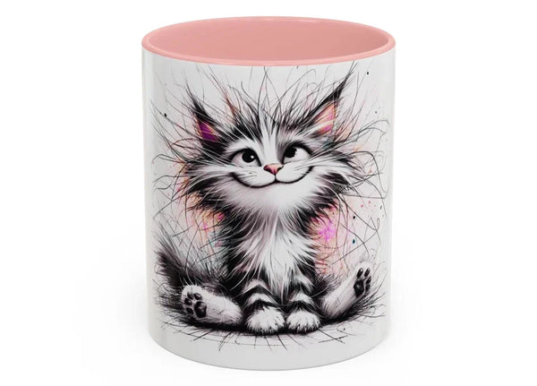 Cute Fluffy Cat Mug – Adorable Kitten Coffee Cup Gift for Cat Lovers